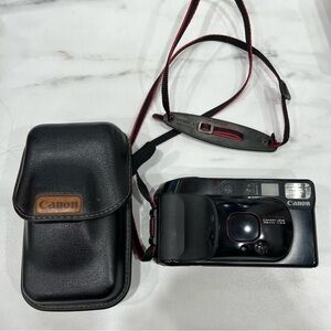 Canon sure shot supreme film camera and case